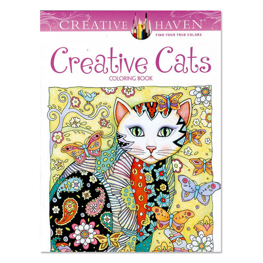 Coloring Book with 24 Creative Cat Doodle Pages