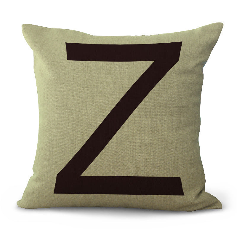 Colorful English Alphabet Letter Printing Pillowcase