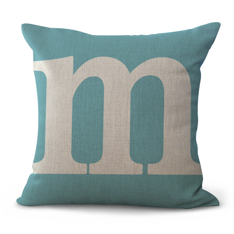 Colorful English Alphabet Letter Printing Pillowcase