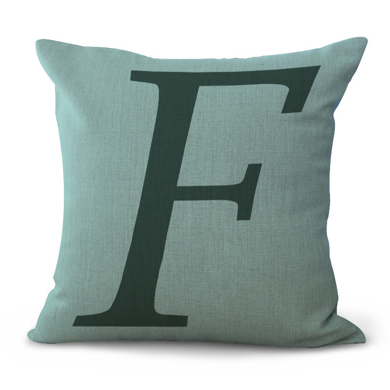 Colorful English Alphabet Letter Printing Pillowcase