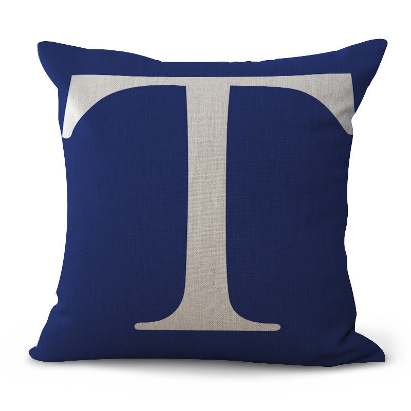 Colorful English Alphabet Letter Printing Pillowcase