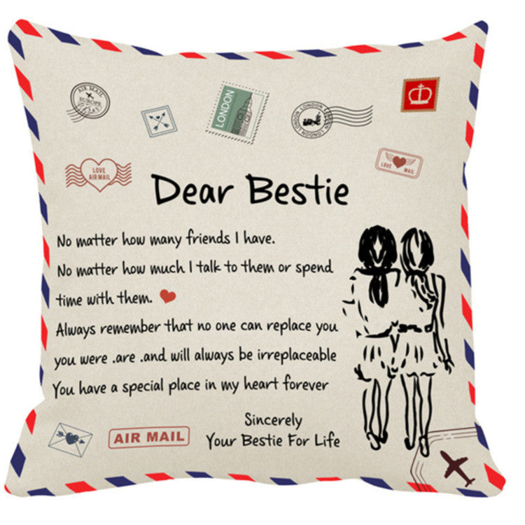 Sofa Cushion Love Letter Envelope-Printed Pillowcase