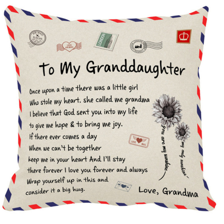 Sofa Cushion Love Letter Envelope-Printed Pillowcase