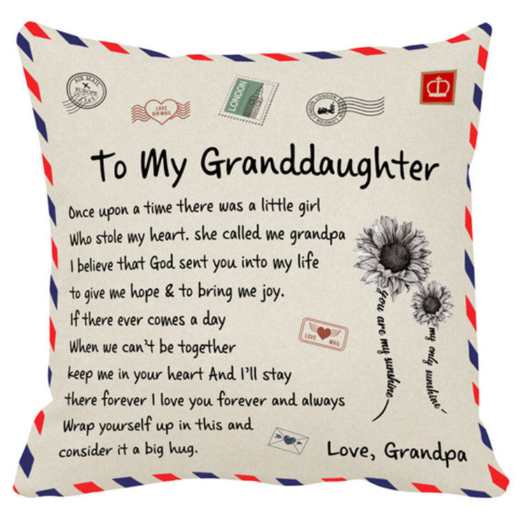 Sofa Cushion Love Letter Envelope-Printed Pillowcase