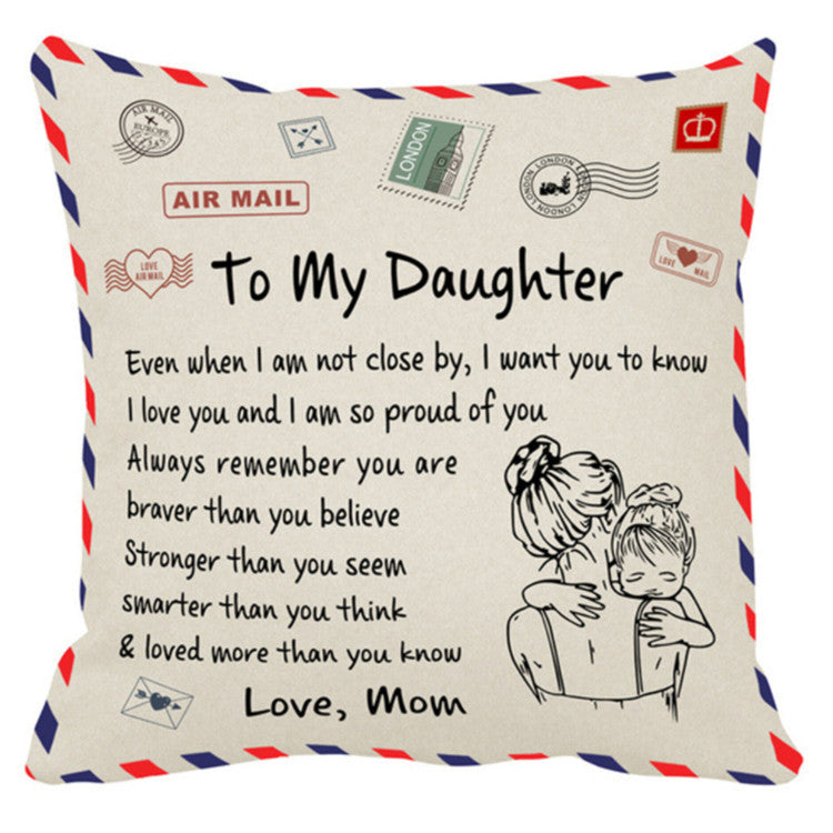 Sofa Cushion Love Letter Envelope-Printed Pillowcase