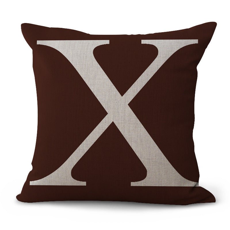 Colorful English Alphabet Letter Printing Pillowcase