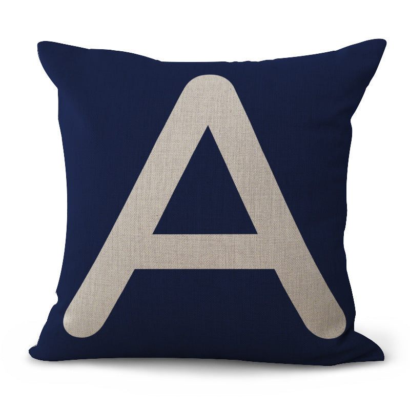 Colorful English Alphabet Letter Printing Pillowcase