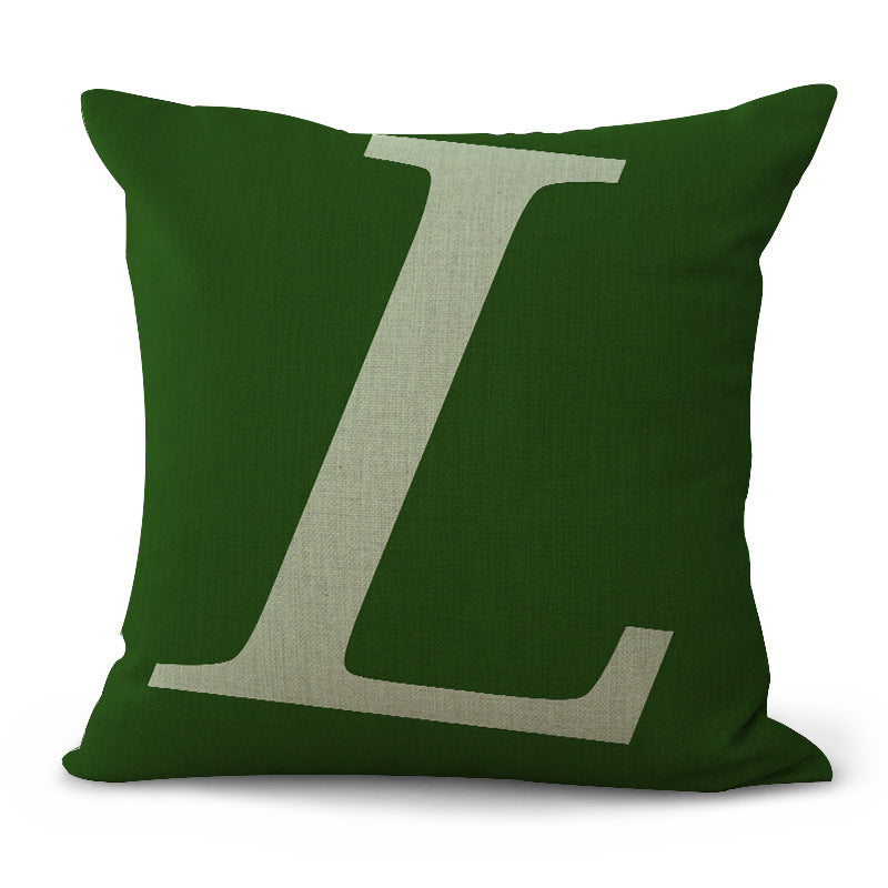 Colorful English Alphabet Letter Printing Pillowcase