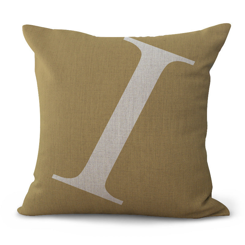 Colorful English Alphabet Letter Printing Pillowcase