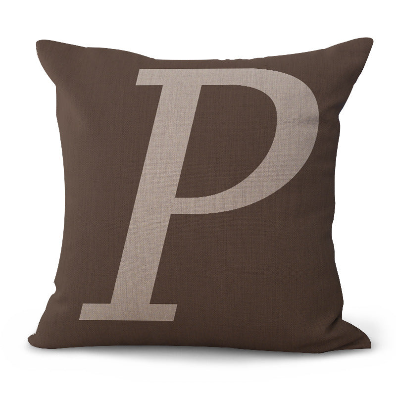 Colorful English Alphabet Letter Printing Pillowcase