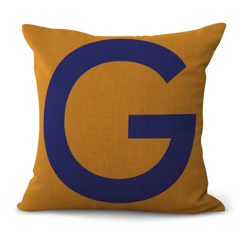 Colorful English Alphabet Letter Printing Pillowcase