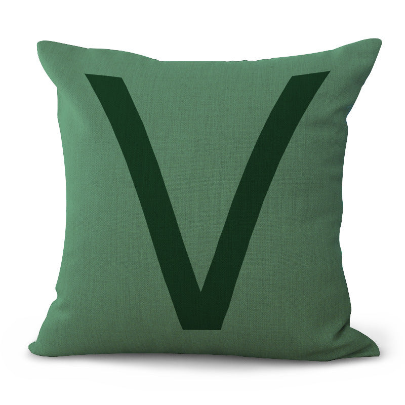 Colorful English Alphabet Letter Printing Pillowcase