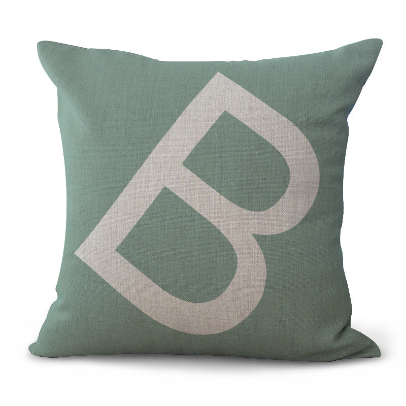 Colorful English Alphabet Letter Printing Pillowcase