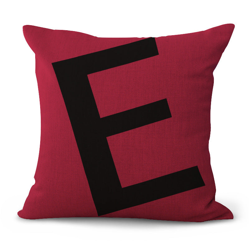 Colorful English Alphabet Letter Printing Pillowcase