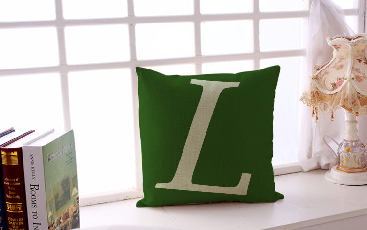 Colorful English Alphabet Letter Printing Pillowcase