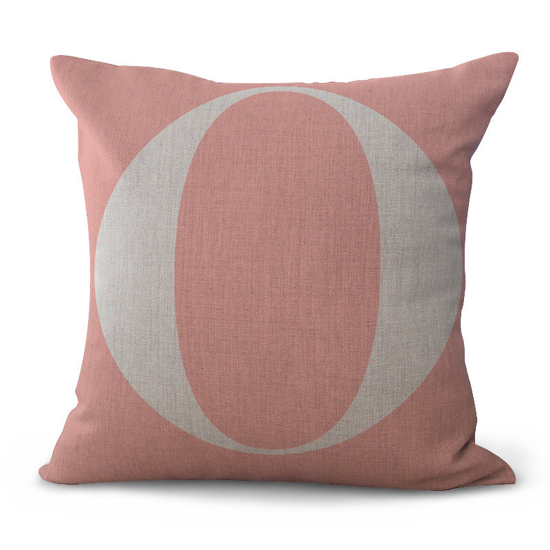 Colorful English Alphabet Letter Printing Pillowcase