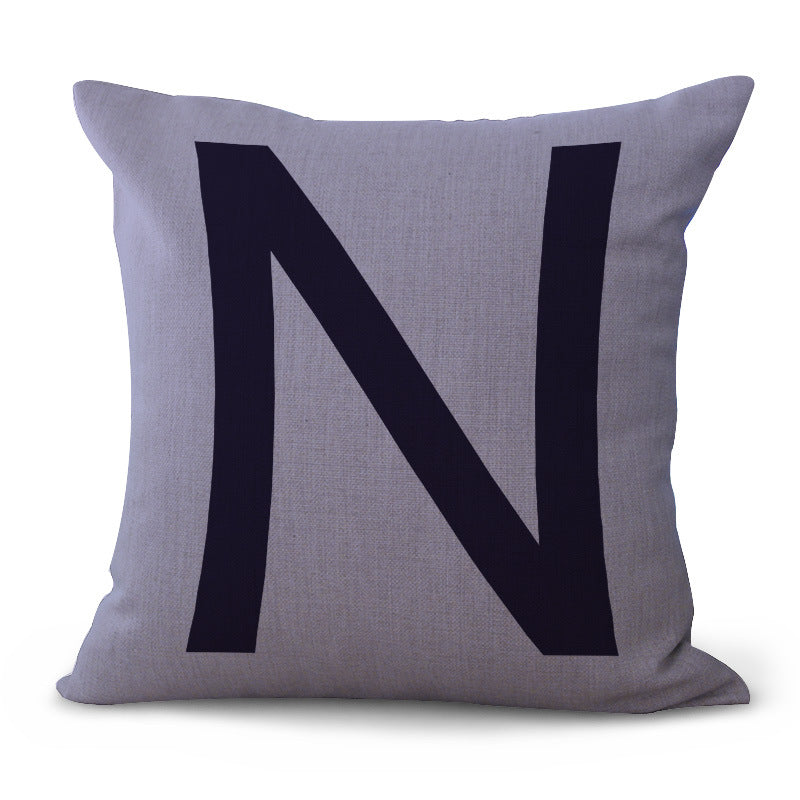 Colorful English Alphabet Letter Printing Pillowcase