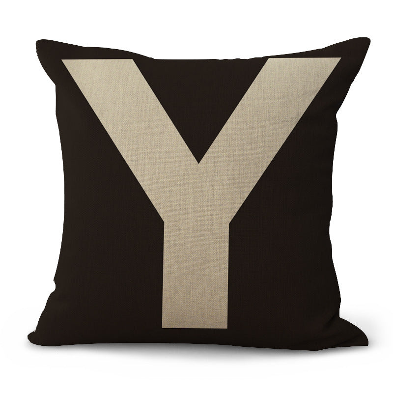 Colorful English Alphabet Letter Printing Pillowcase