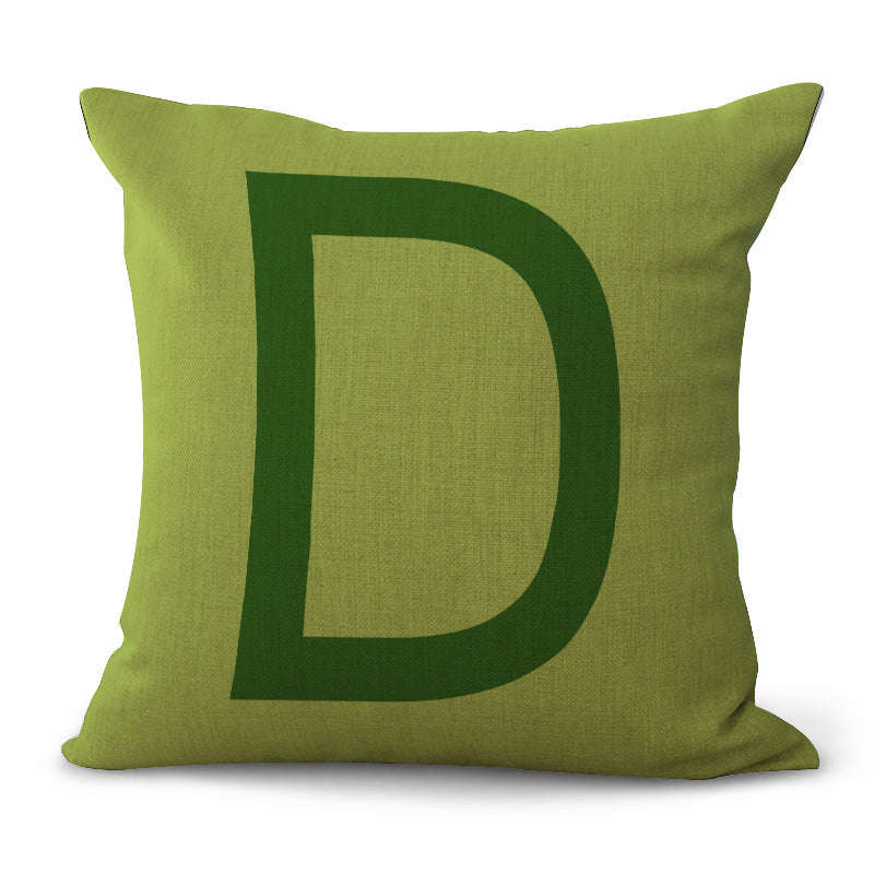 Colorful English Alphabet Letter Printing Pillowcase