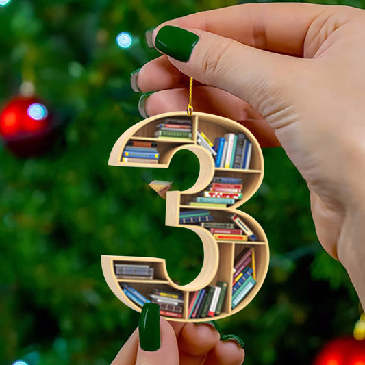 Digital Book Christmas Tree Ornament Pendant Decoration: Numbers 0-9