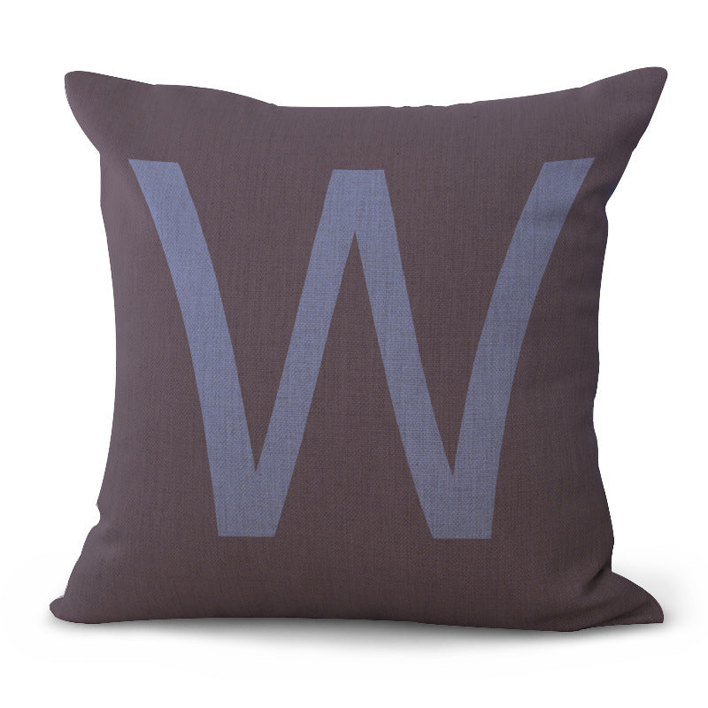 Colorful English Alphabet Letter Printing Pillowcase