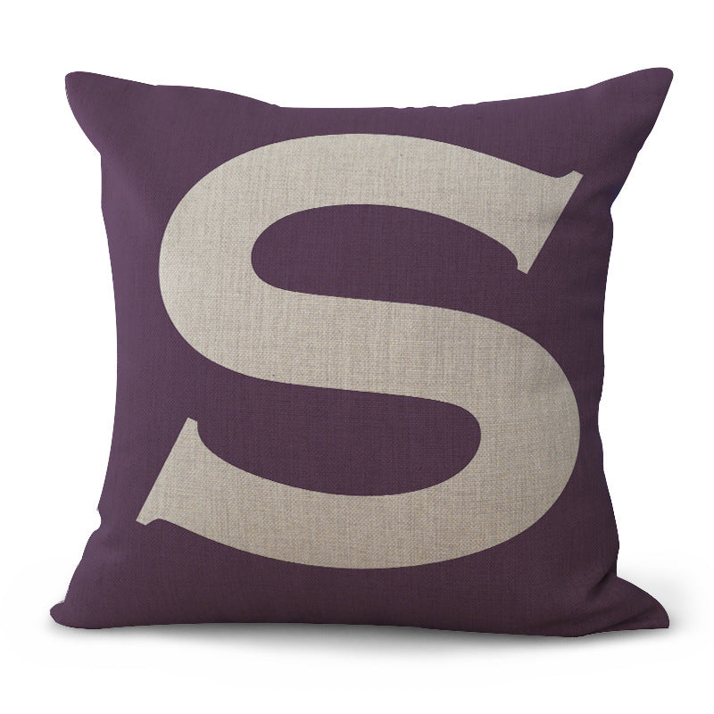 Colorful English Alphabet Letter Printing Pillowcase