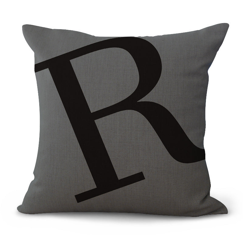 Colorful English Alphabet Letter Printing Pillowcase