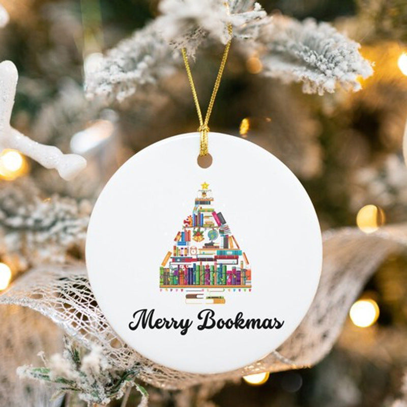 Creative Acrylic Book Christmas Tree Ornament Pendant