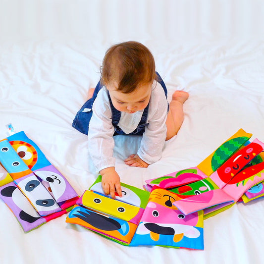 Montessori Three-Dimensional Cloth Book for Babies, Tear-Resistant