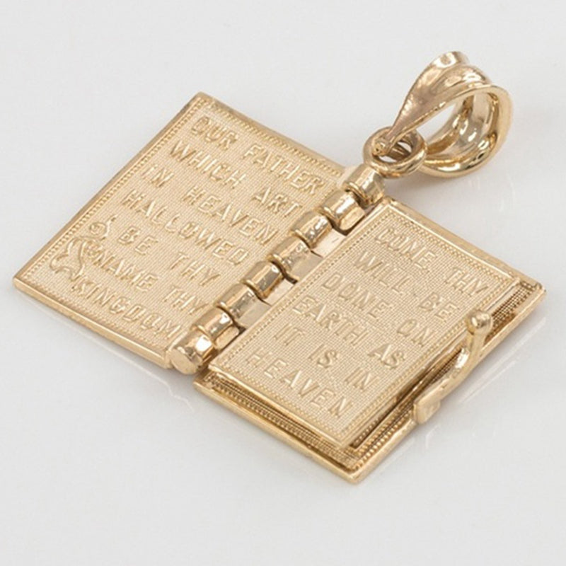 Religion Necklace Openable Holy Bible Book Pendant Necklaces Christian Judaism Catholicism Orthodox Jewelry